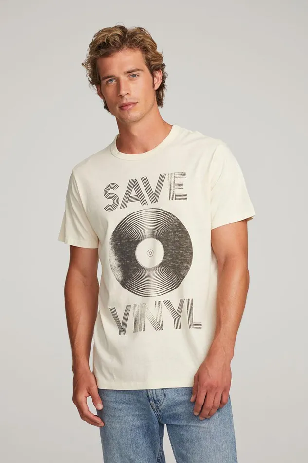 WomensMens Chaser Brand Music Save Vinyl Mens Tee