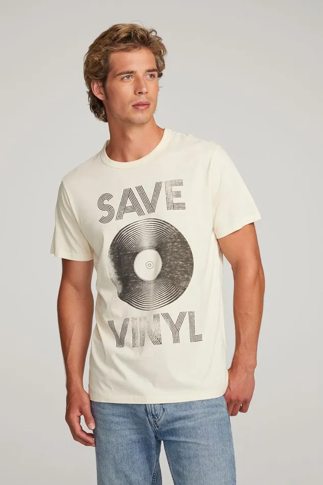 WomensMens Chaser Brand Music Save Vinyl Mens Tee