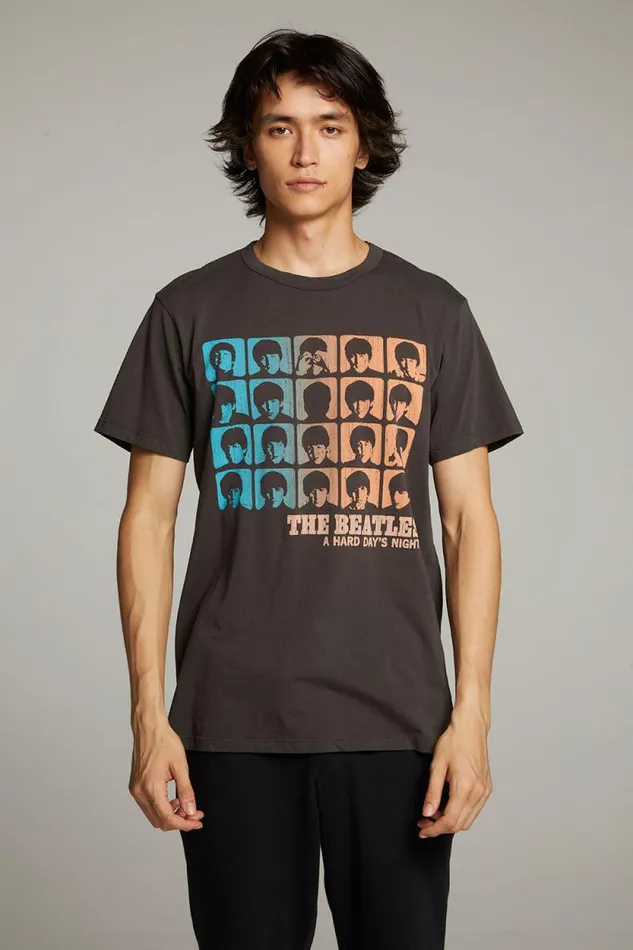 WomensMens Chaser Brand Music The Beatles A Hard Day039s Night Crew Neck Tee