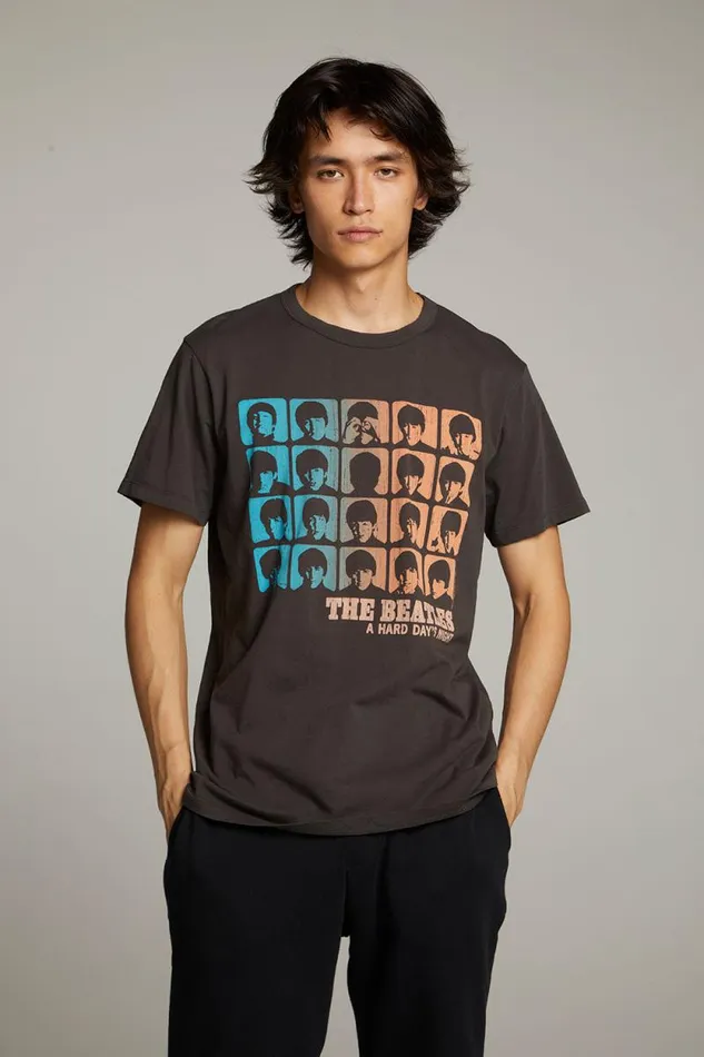 WomensMens Chaser Brand Music The Beatles A Hard Day039s Night Crew Neck Tee
