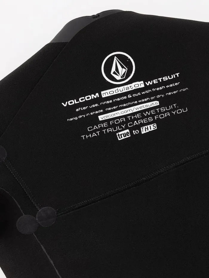 Womens Modulator 2mm Long Sleeve Chest Zip Wetsuit 8211 Black Womens Volcom Swim