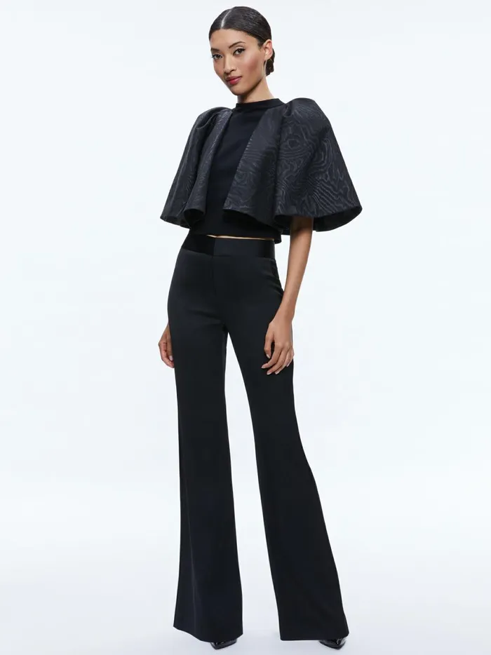 Womens Pants Alice Olivia Deanna High Rise Side Stripe Pant Black