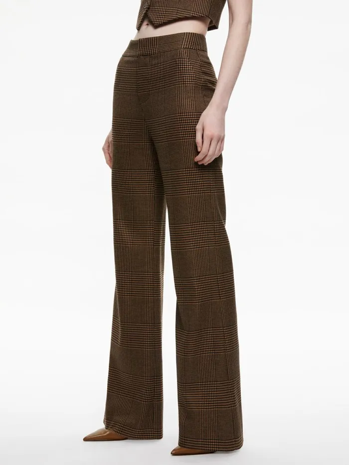 Womens Pants Alice Olivia Deanna High Waisted Bootcut Pant Camelblack
