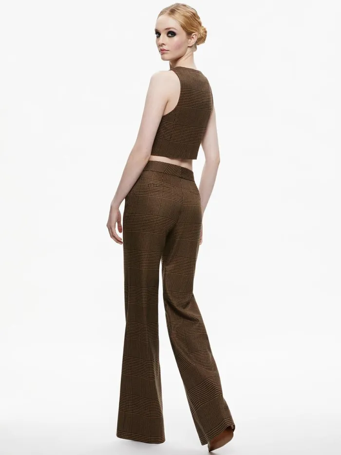 Womens Pants Alice Olivia Deanna High Waisted Bootcut Pant Camelblack