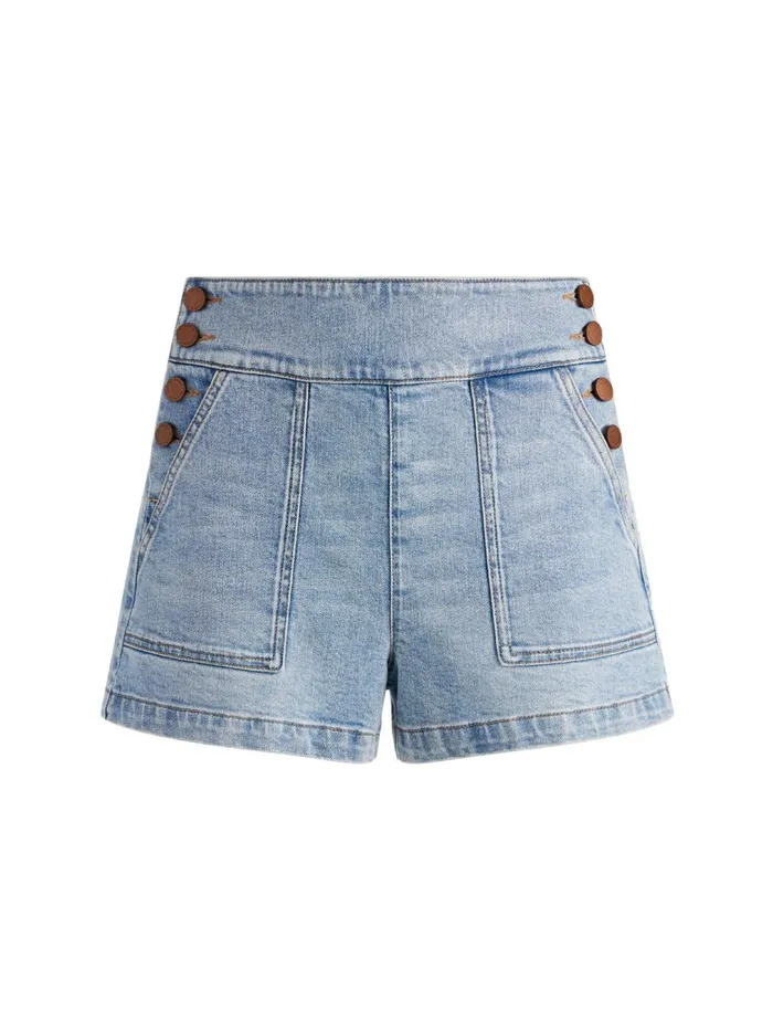 Womens Shorts Alice Olivia Donald Jean Short Rockstar Blue