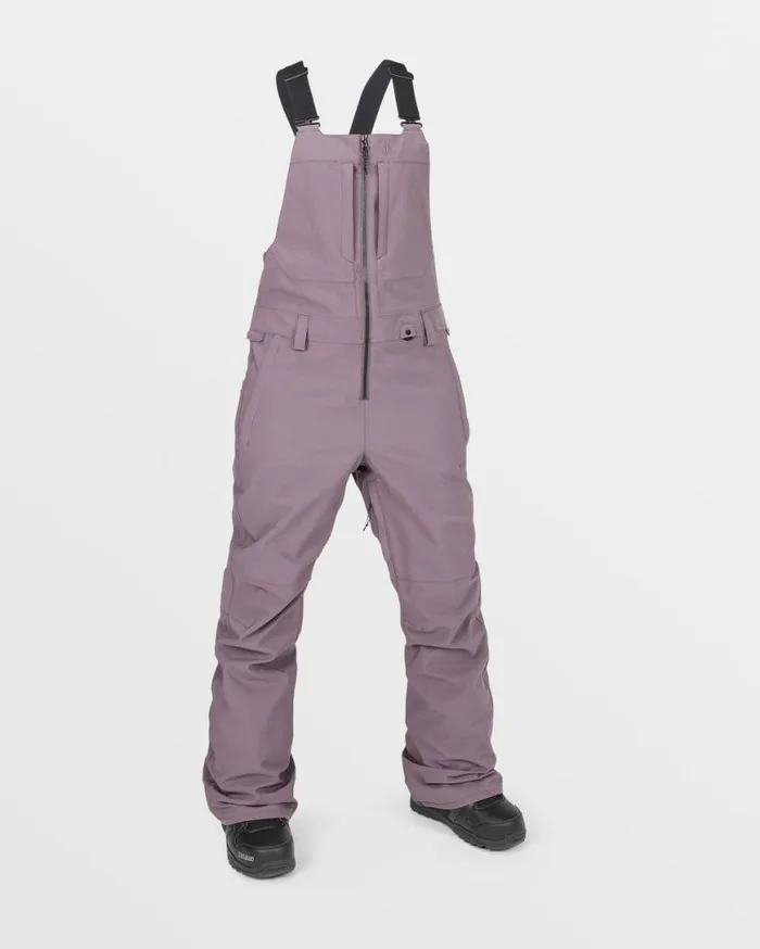 Womens Swift Bib Overalls 8211 Dusty Lavender Womens Volcom Pants