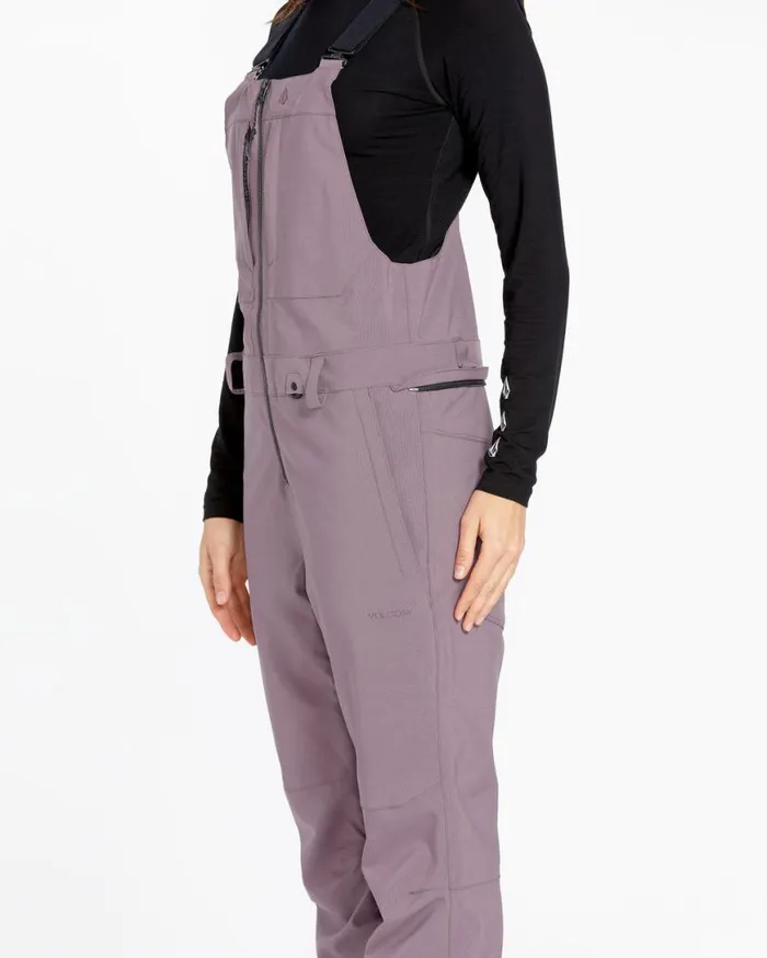 Womens Swift Bib Overalls 8211 Dusty Lavender Womens Volcom Pants