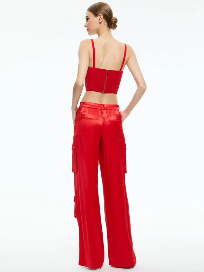Womens Tops Alice Olivia Adara Bustier Top Perfect Ruby