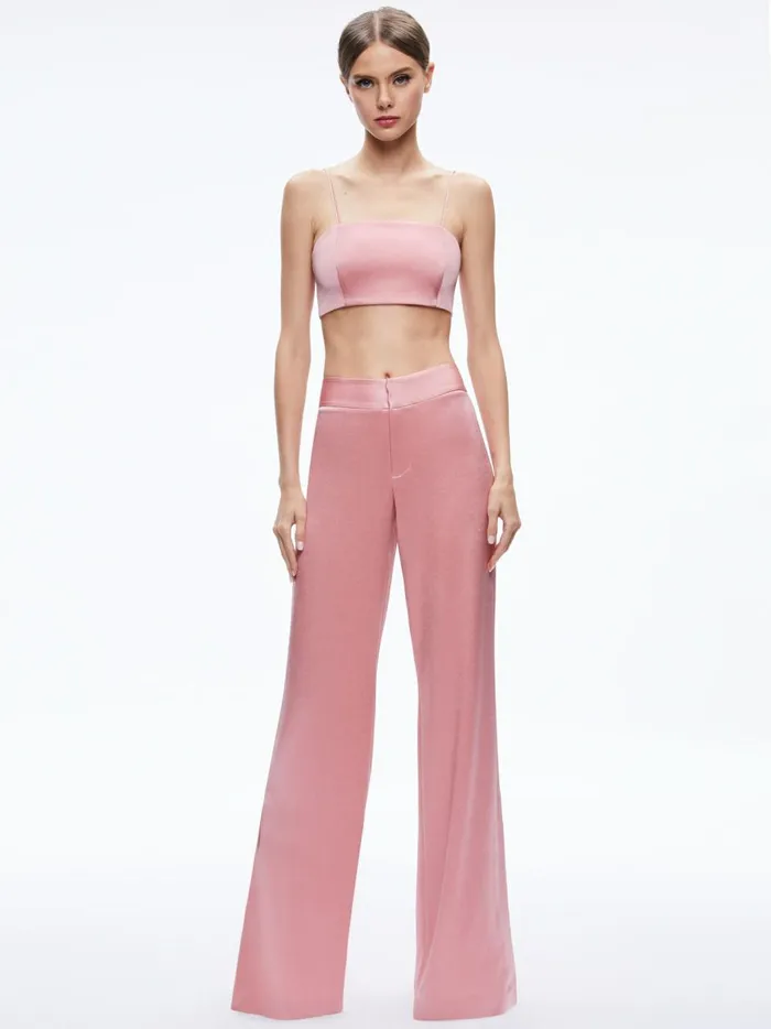 Womens Tops Alice Olivia Sasha Thin Strap Crop Top Rose