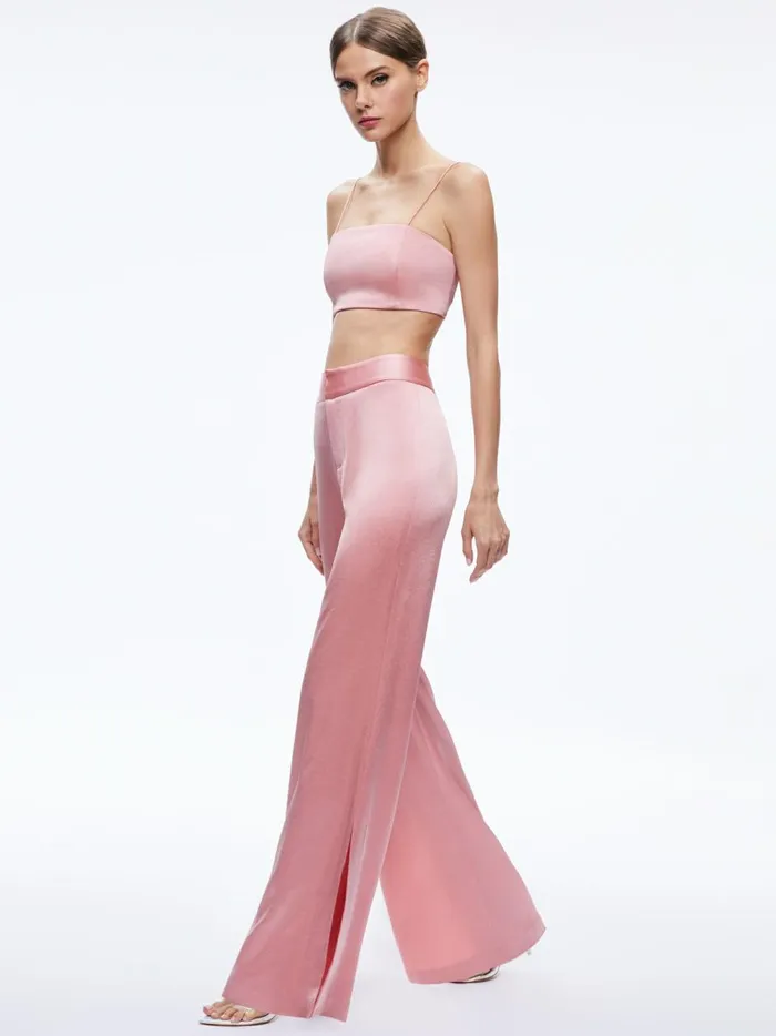 Womens Tops Alice Olivia Sasha Thin Strap Crop Top Rose