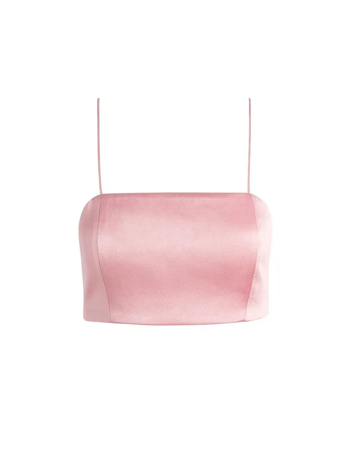 Womens Tops Alice Olivia Sasha Thin Strap Crop Top Rose