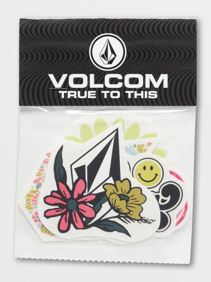 Womens Trippy Sticker Pack 8211 Assorted Kids Volcom Accessories