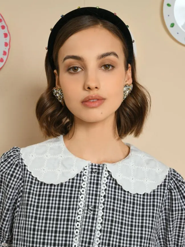 Womenswear Candia Check Blouse Black And White Sister Jane Womenswear Candia Check Blouse Black And White Sister Jane