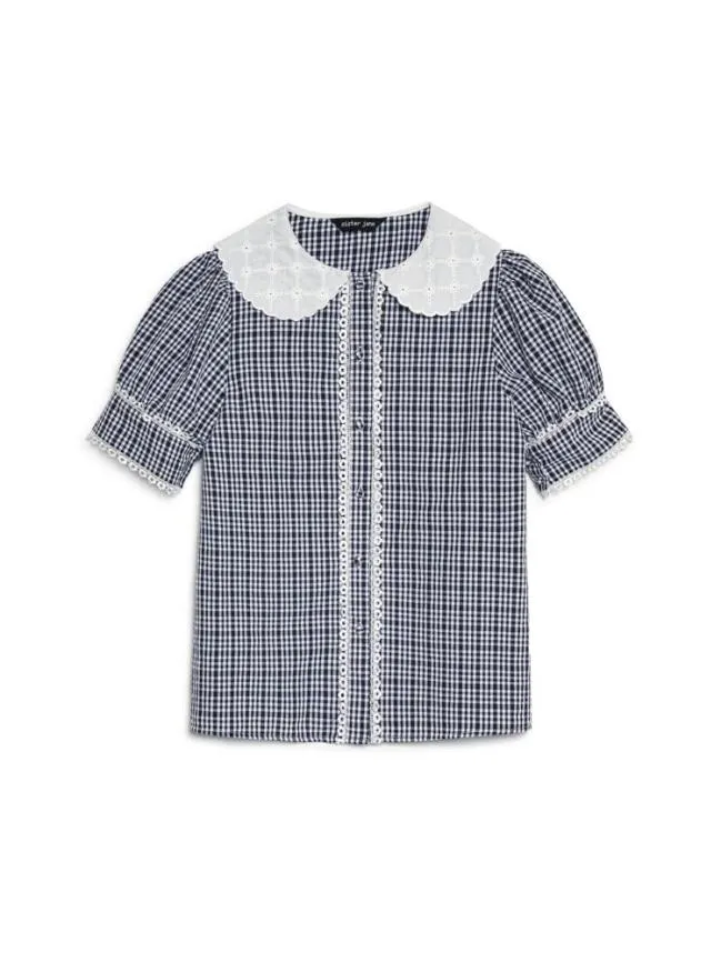 Womenswear Candia Check Blouse Black And White Sister Jane Womenswear Candia Check Blouse Black And White Sister Jane