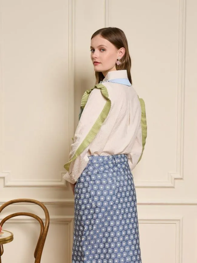 Womenswear Colette Pleated Blouse Pearled Ivory Sister Jane Womenswear Colette Pleated Blouse Pearled Ivory Sister Jane