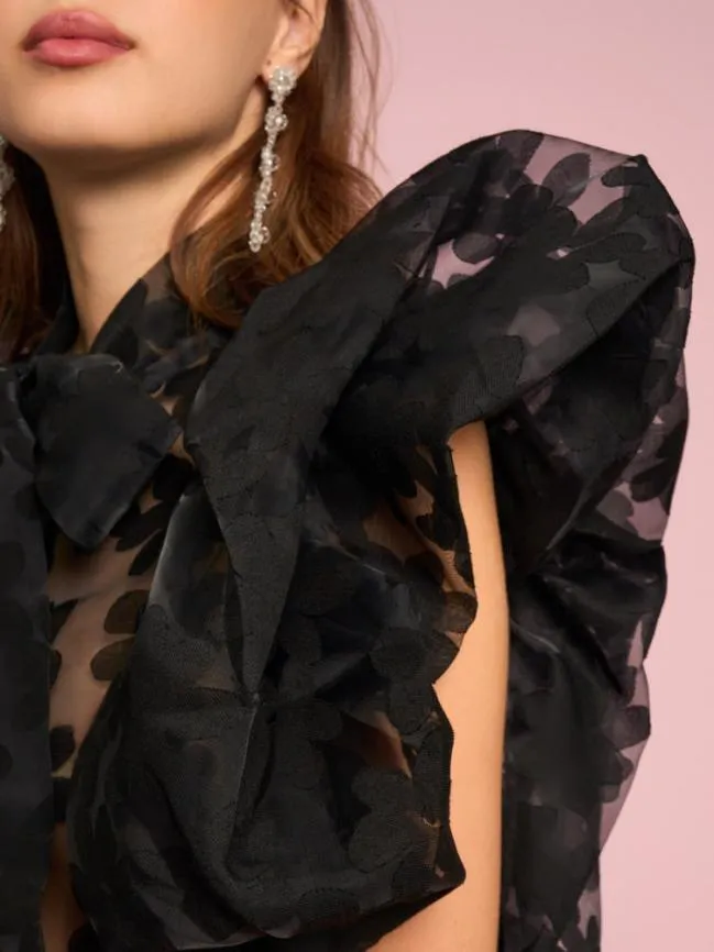Womenswear Dahlia Organza Top Black Cool Sister Jane Womenswear Dahlia Organza Top Black Cool Sister Jane