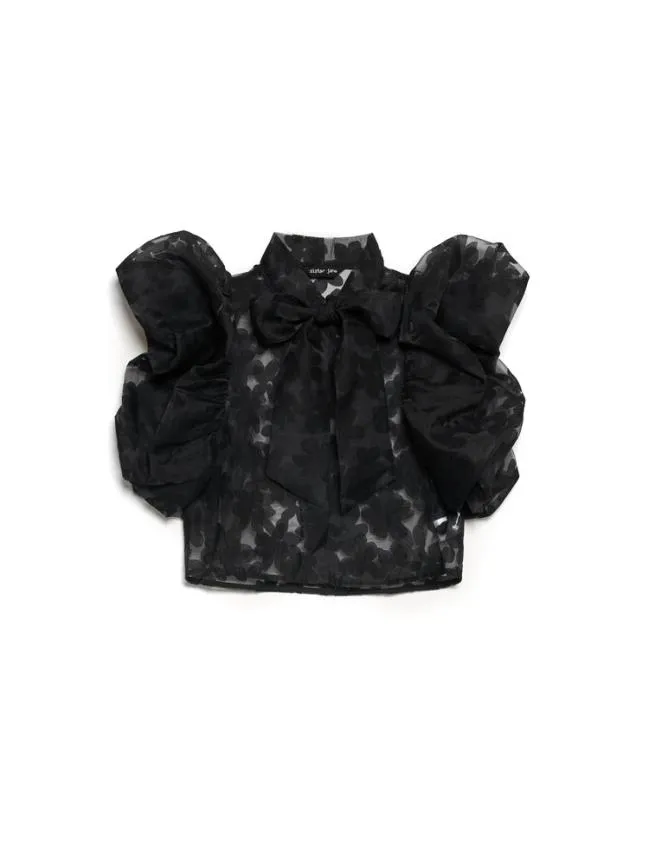Womenswear Dahlia Organza Top Black Cool Sister Jane Womenswear Dahlia Organza Top Black Cool Sister Jane