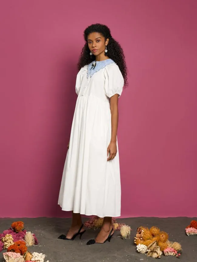 Womenswear DREAM Aqua Embellished Midi Dress Pearl White Sister Jane Womenswear DREAM Aqua Embellished Midi Dress Pearl White Sister Jane