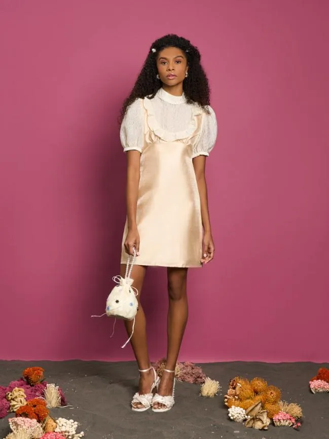 Womenswear DREAM Mariana Contrast Mini Dress Gold Sister Jane Womenswear DREAM Mariana Contrast Mini Dress Gold Sister Jane