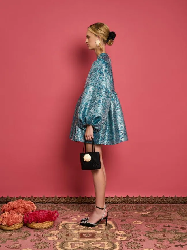 Womenswear DREAM Opal Fleur Jacquard Mini Dress Backpack Blue Sister Jane Womenswear DREAM Opal Fleur Jacquard Mini Dress Backpack Blue Sister Jane