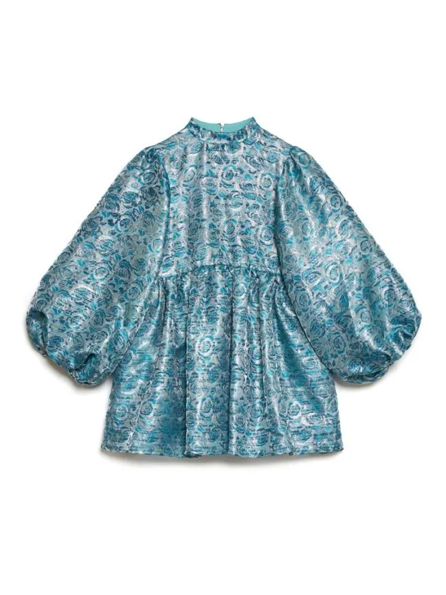 Womenswear DREAM Opal Fleur Jacquard Mini Dress Backpack Blue Sister Jane Womenswear DREAM Opal Fleur Jacquard Mini Dress Backpack Blue Sister Jane