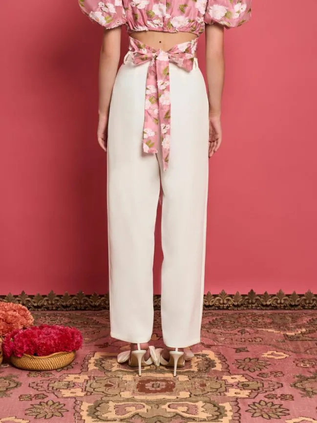 Womenswear DREAM Rose Dove Trousers Pearled White Sister Jane Womenswear DREAM Rose Dove Trousers Pearled White Sister Jane