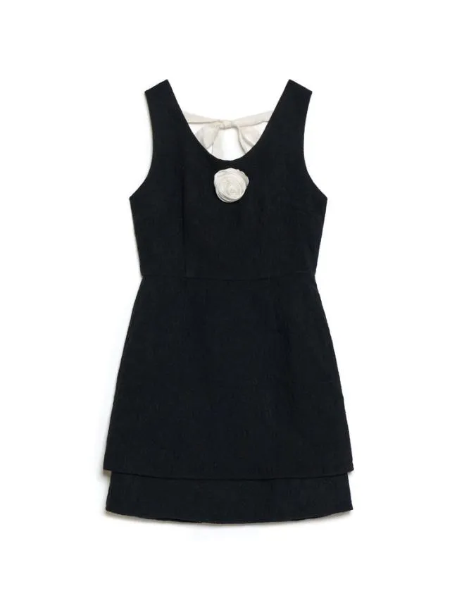 Womenswear DREAM Serene Rose Mini Dress Ink Black Sister Jane Womenswear DREAM Serene Rose Mini Dress Ink Black Sister Jane