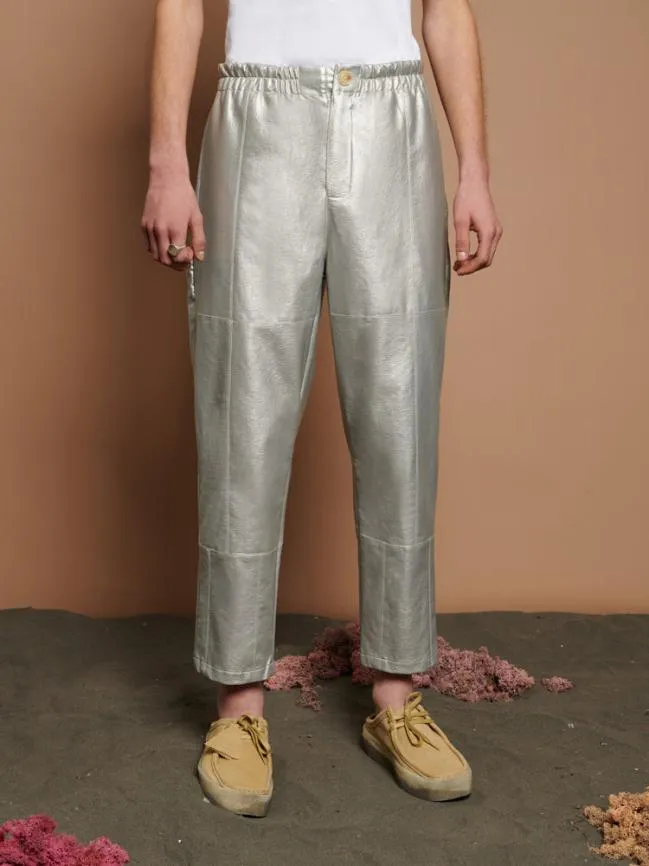 Womenswear Eddie Metallic Trousers Silver Sister Jane