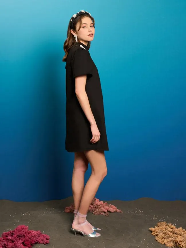 Womenswear Feather Star Mini Dress Black Ink Sister Jane Womenswear Feather Star Mini Dress Black Ink Sister Jane