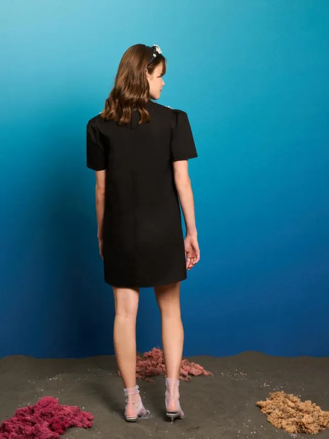 Womenswear Feather Star Mini Dress Black Ink Sister Jane Womenswear Feather Star Mini Dress Black Ink Sister Jane