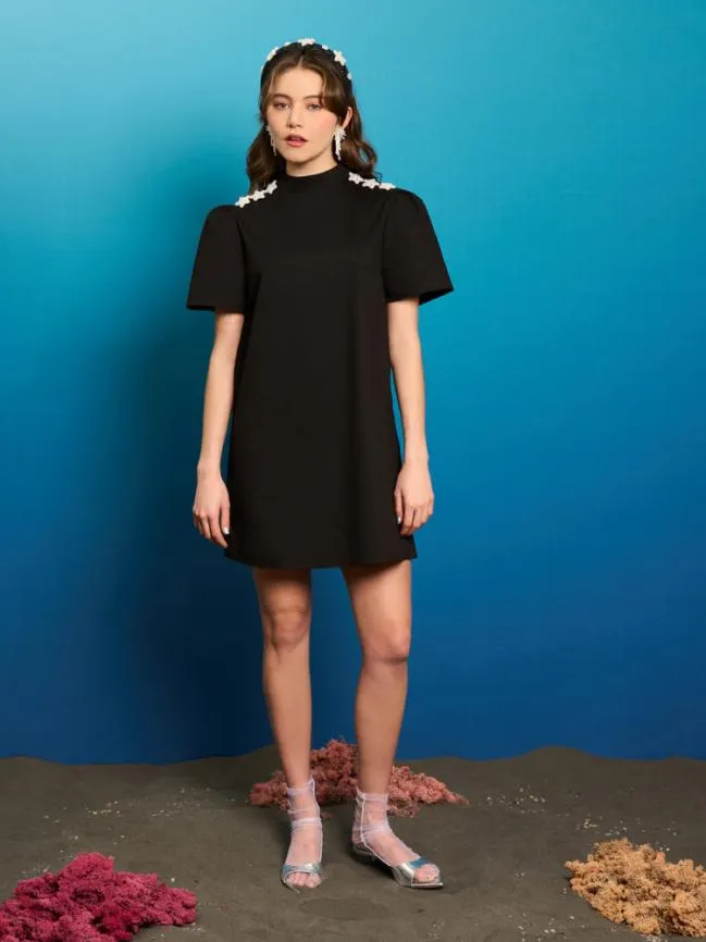Womenswear Feather Star Mini Dress Black Ink Sister Jane Womenswear Feather Star Mini Dress Black Ink Sister Jane