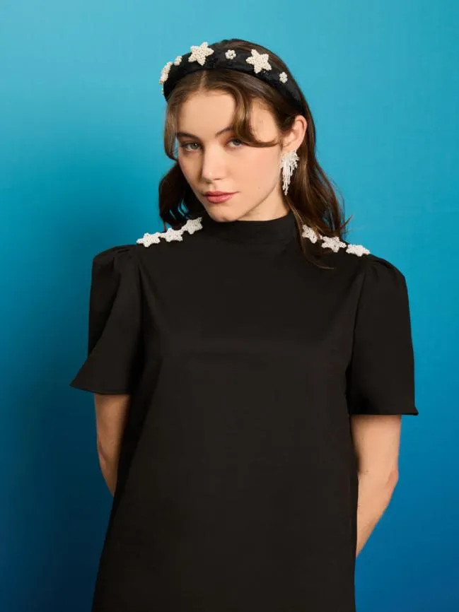 Womenswear Feather Star Mini Dress Black Ink Sister Jane Womenswear Feather Star Mini Dress Black Ink Sister Jane