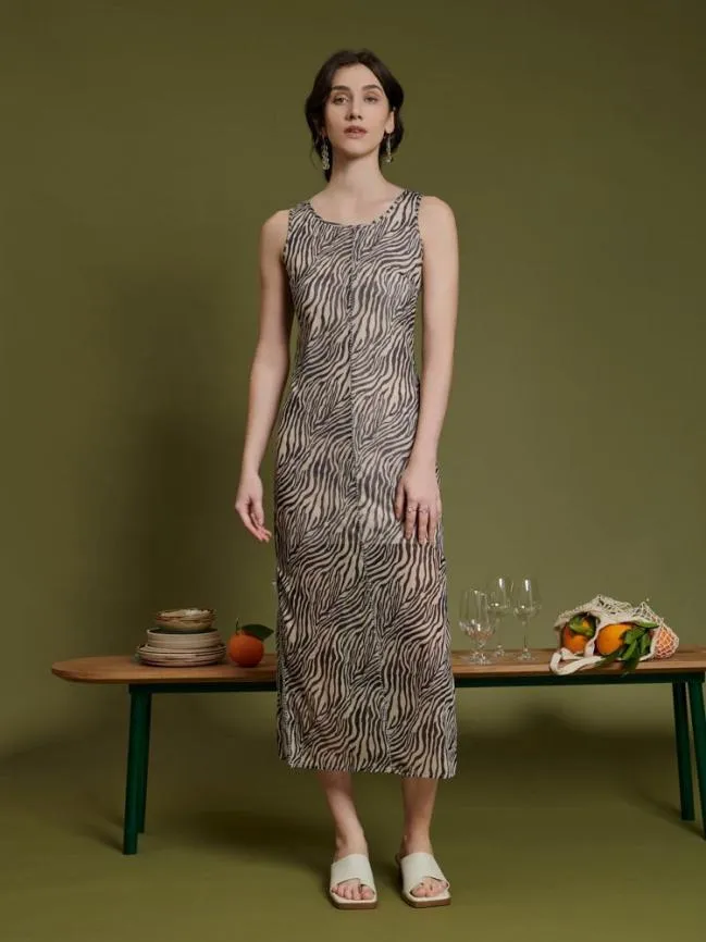Womenswear Ghospell Elise Mesh Midi Dress Rosewood Brown Sister Jane