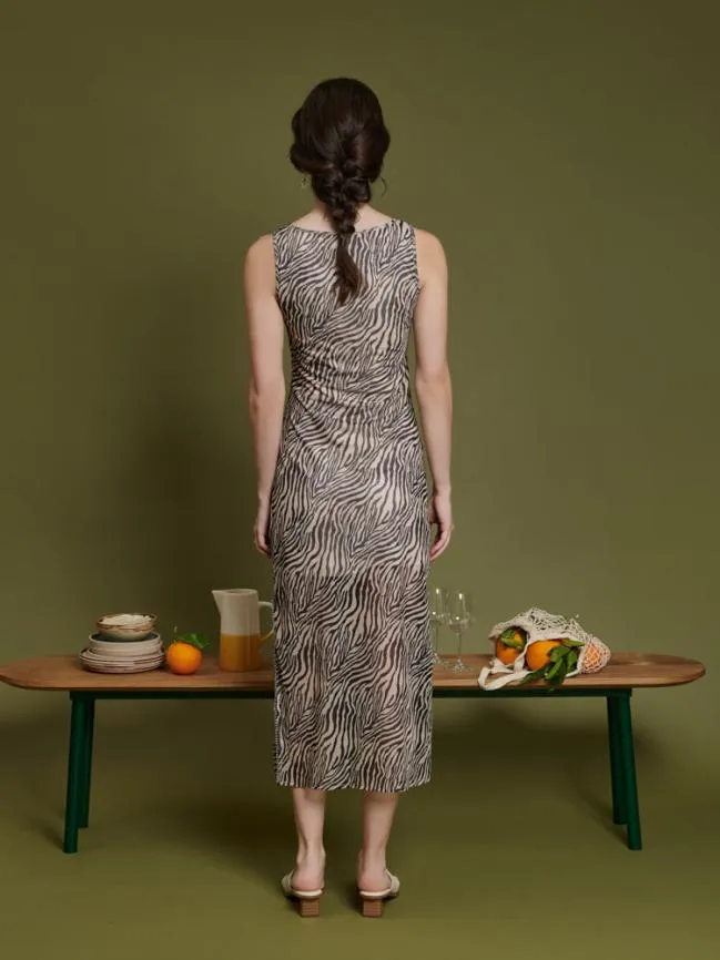 Womenswear Ghospell Elise Mesh Midi Dress Rosewood Brown Sister Jane Womenswear Ghospell Elise Mesh Midi Dress Rosewood Brown Sister Jane