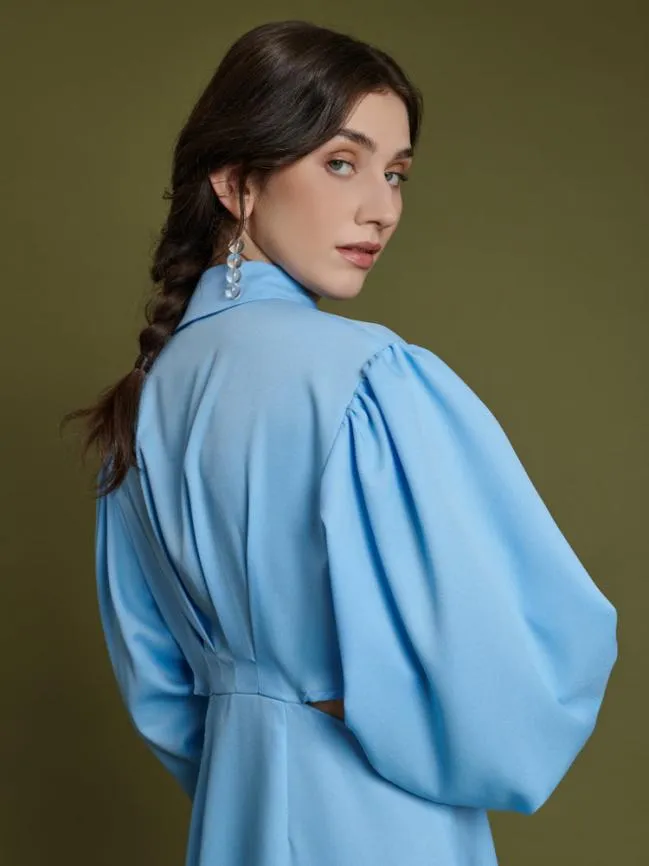 Womenswear Ghospell Leni Shirt Dress Marlin Blue Sister Jane Womenswear Ghospell Leni Shirt Dress Marlin Blue Sister Jane