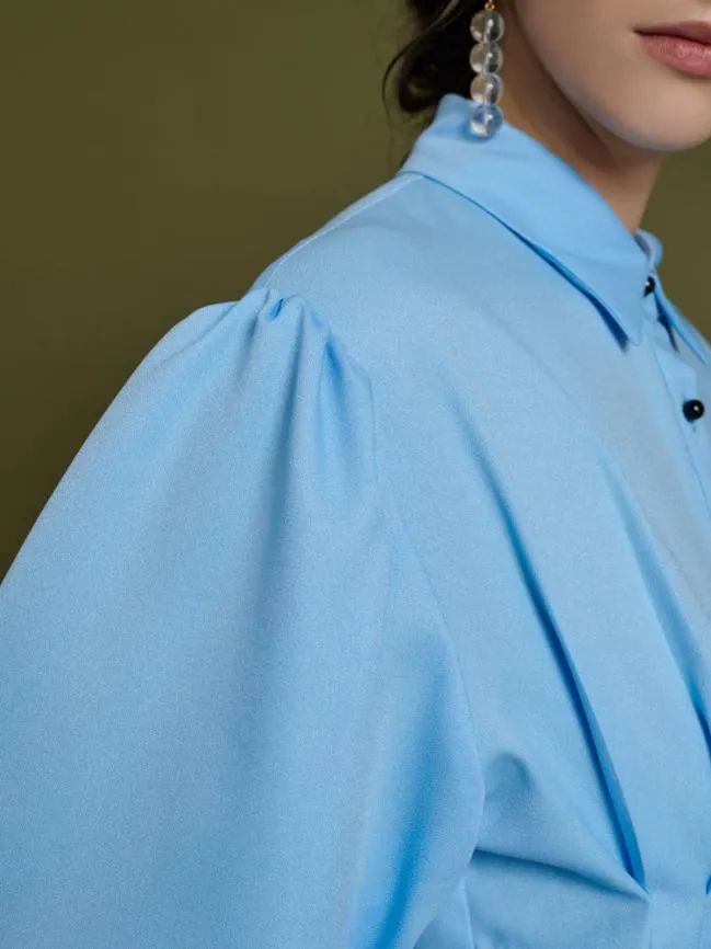 Womenswear Ghospell Leni Shirt Dress Marlin Blue Sister Jane Womenswear Ghospell Leni Shirt Dress Marlin Blue Sister Jane