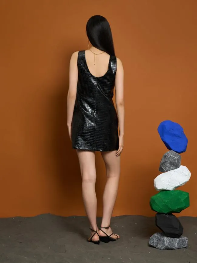 Womenswear Ghospell Nix PU Mini Dress Onyx Black Sister Jane Womenswear Ghospell Nix PU Mini Dress Onyx Black Sister Jane