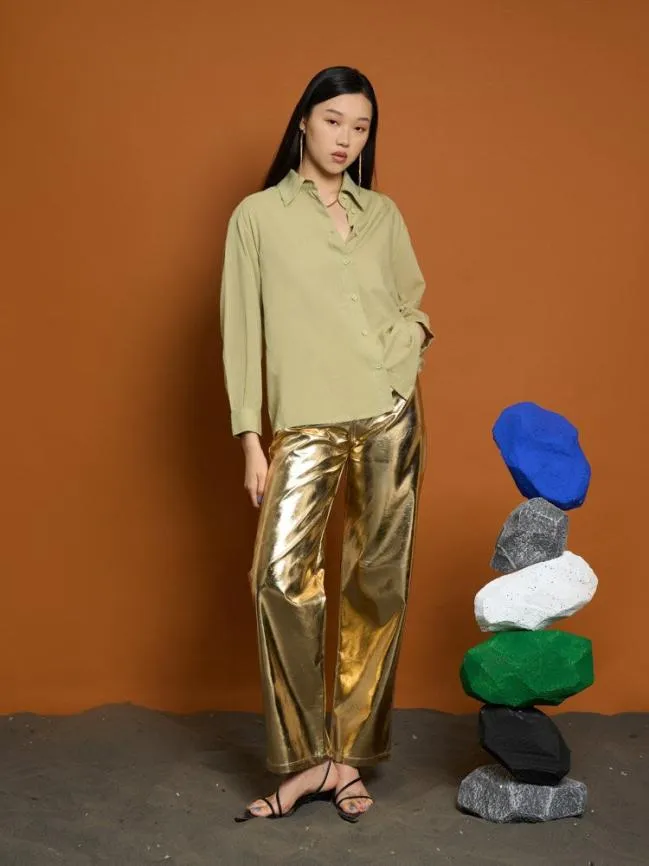 Womenswear Ghospell Sloan Oversized Shirt Sage Green Sister Jane Womenswear Ghospell Sloan Oversized Shirt Sage Green Sister Jane