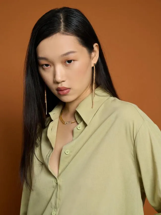 Womenswear Ghospell Sloan Oversized Shirt Sage Green Sister Jane Womenswear Ghospell Sloan Oversized Shirt Sage Green Sister Jane