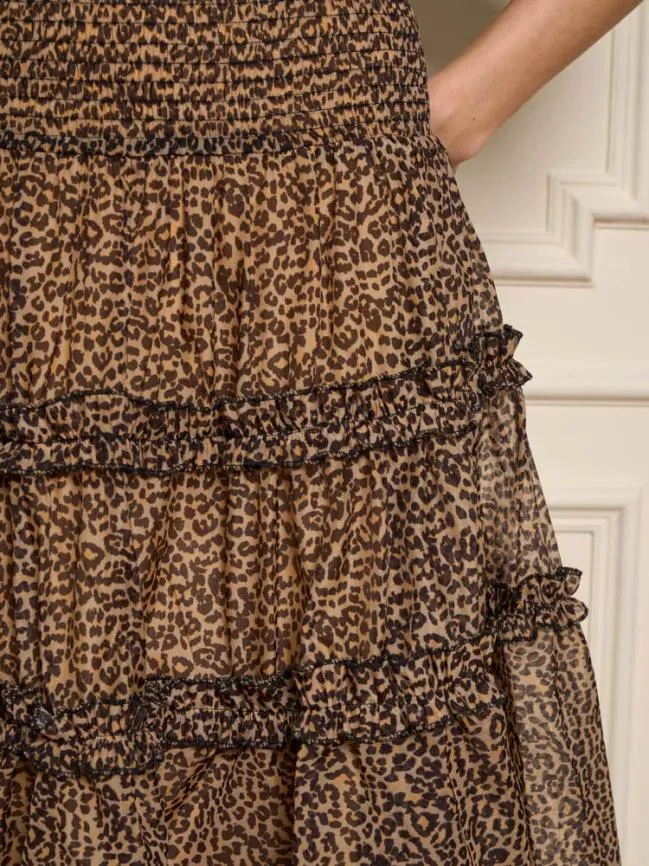 Womenswear Lisette Organza Midi Skirt Leopard Sister Jane Womenswear Lisette Organza Midi Skirt Leopard Sister Jane