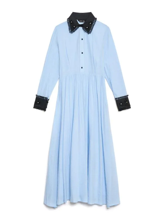 Womenswear Naila Flower Trim Dress Halogen Blue Sister Jane Womenswear Naila Flower Trim Dress Halogen Blue Sister Jane