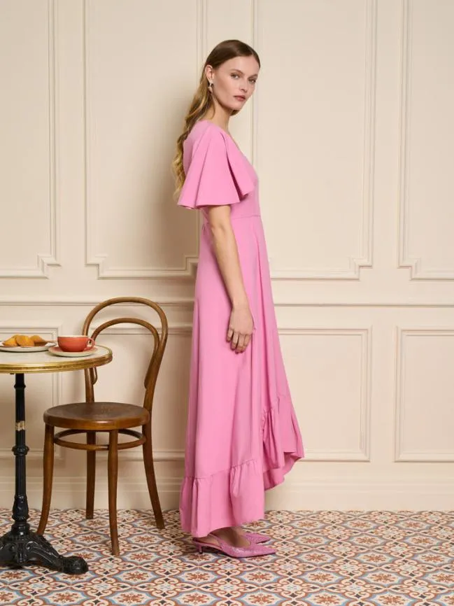 Womenswear Noisette Flare Midi Dress Geranium Pink Sister Jane Womenswear Noisette Flare Midi Dress Geranium Pink Sister Jane