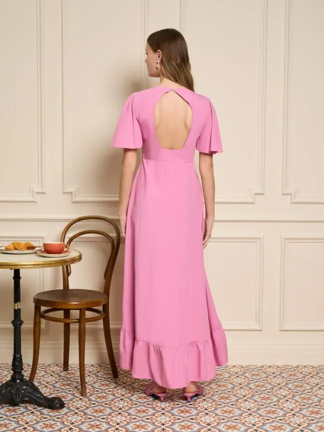 Womenswear Noisette Flare Midi Dress Geranium Pink Sister Jane Womenswear Noisette Flare Midi Dress Geranium Pink Sister Jane