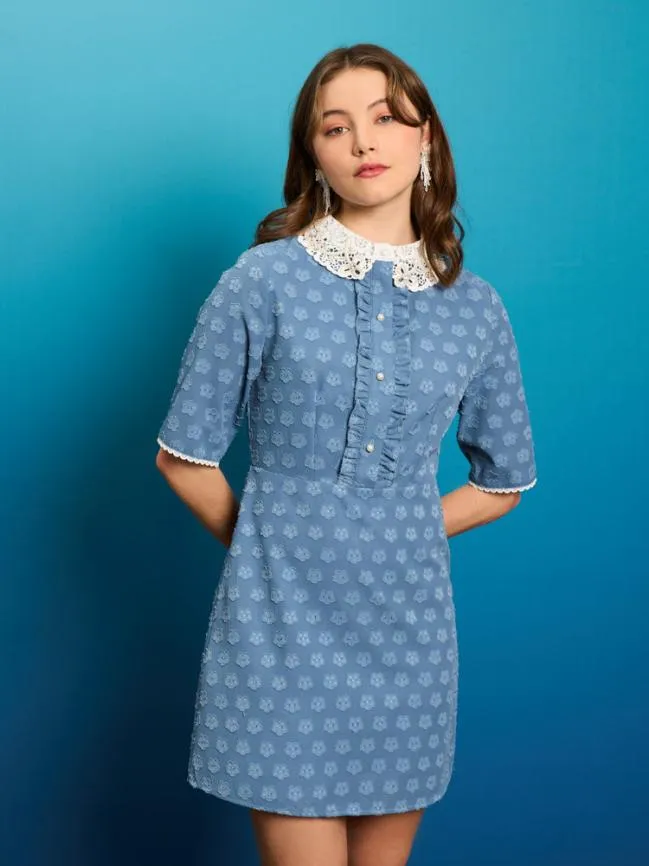 Womenswear Paper Fig Mini Dress Blue Sister Jane