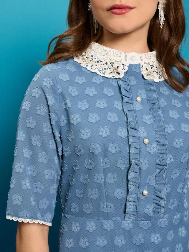 Womenswear Paper Fig Mini Dress Blue Sister Jane Womenswear Paper Fig Mini Dress Blue Sister Jane