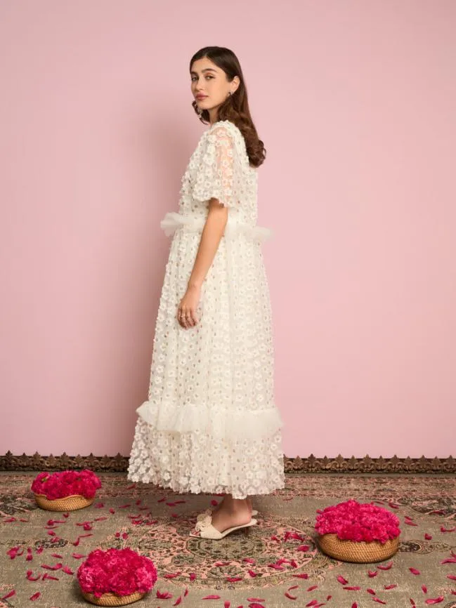 Womenswear Peace Daisy Tulle Dress Pearled Ivory Sister Jane Womenswear Peace Daisy Tulle Dress Pearled Ivory Sister Jane