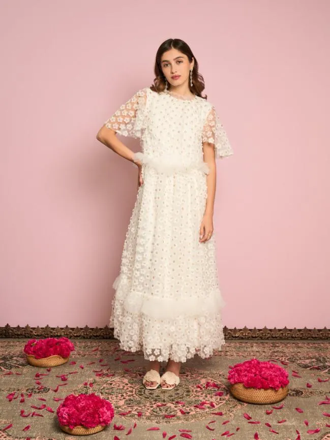 Womenswear Peace Daisy Tulle Dress Pearled Ivory Sister Jane Womenswear Peace Daisy Tulle Dress Pearled Ivory Sister Jane
