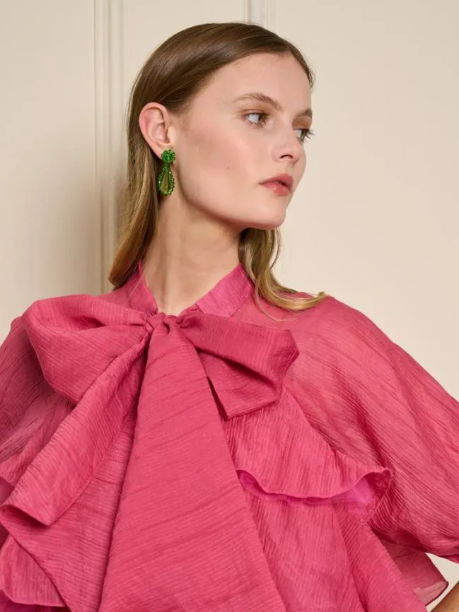 Womenswear Raspberry Ruffle Top Hot Pink Sister Jane Womenswear Raspberry Ruffle Top Hot Pink Sister Jane