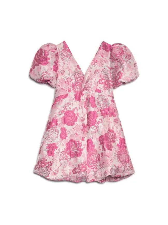 Womenswear Roses Jacquard Mini Dress China Pink Sister Jane Womenswear Roses Jacquard Mini Dress China Pink Sister Jane