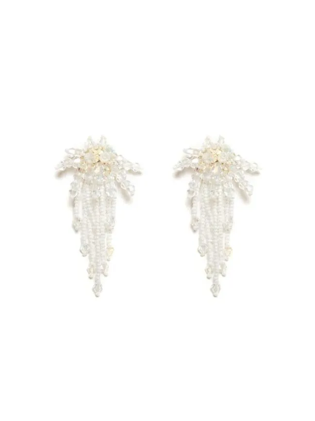 Womenswear Sea Burst Earrings Clear Ivory Sister Jane Womenswear Sea Burst Earrings Clear Ivory Sister Jane